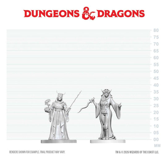 Dungeons & Dragons Nolzur's Marvelous Miniatures Unpainted Miniature Cultist Fanatic & Hierophant 14 cm