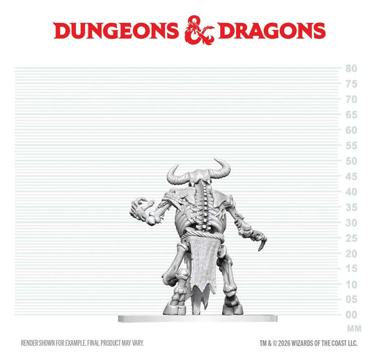 Dungeons & Dragons Nolzur's Marvelous Miniatures Unpainted Miniature Minotaur Skeleton 17 cm
