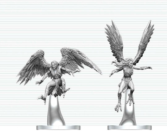 Dungeons & Dragons Nolzur's Marvelous Miniatures Unpainted Miniature Harpies 17 cm