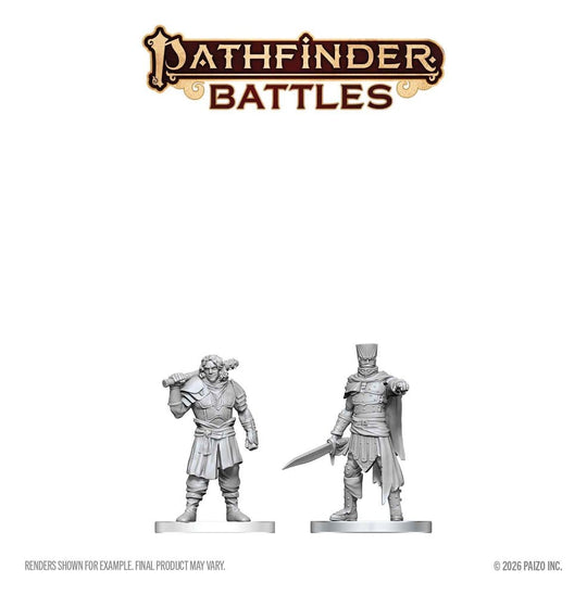 Pathfinder Battles Deep Cuts Unpainted Miniature Ruffian & Gang Leader 14 cm
