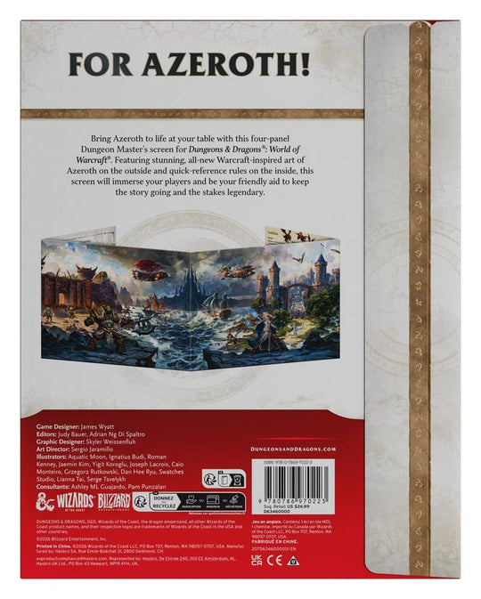 Dungeons & Dragons RPG World of Warcraft Dungeon Master's Screen *English Version*