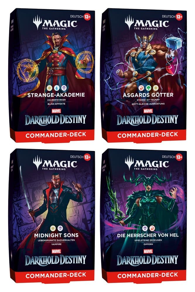Magic the Gathering Marvel: Darkhold Destiny Commander Decks Case (4) german