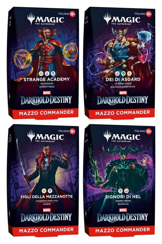 Magic the Gathering Marvel: Destino del Darkhold Commander Decks Case (4) italian