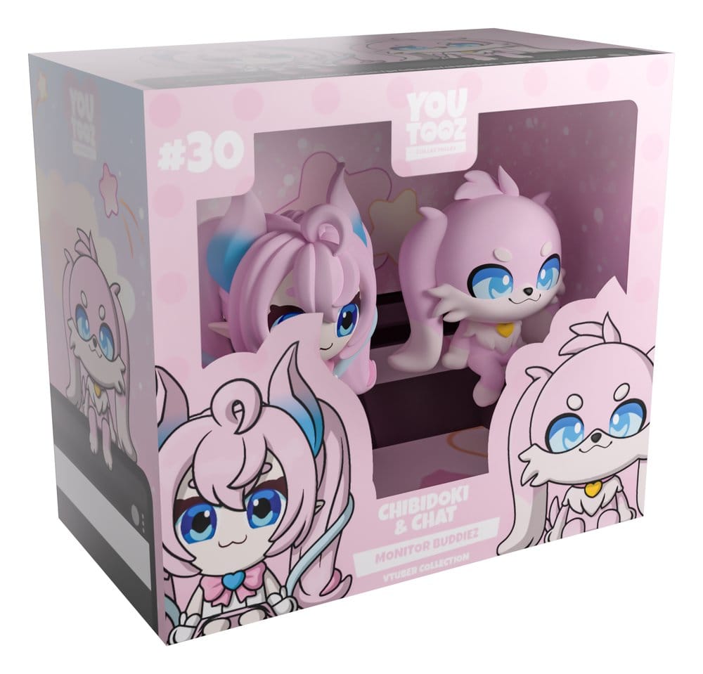 Original Vinyl Figures Chibidoki & Chat Monitor Buddiez 7 cm