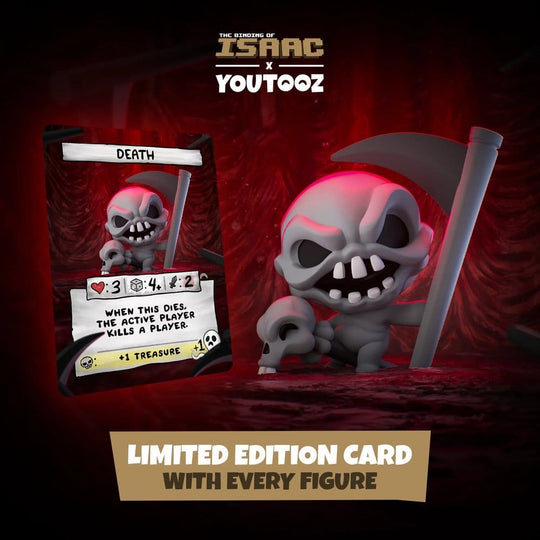 the binding of isaac death card The Binding of Isaac: Four Souls Death Card Art T-Shirt Small