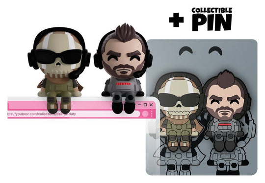 Call of Duty Vinyl Figures Ghost & Soap Monitor Buddiez 7 cm