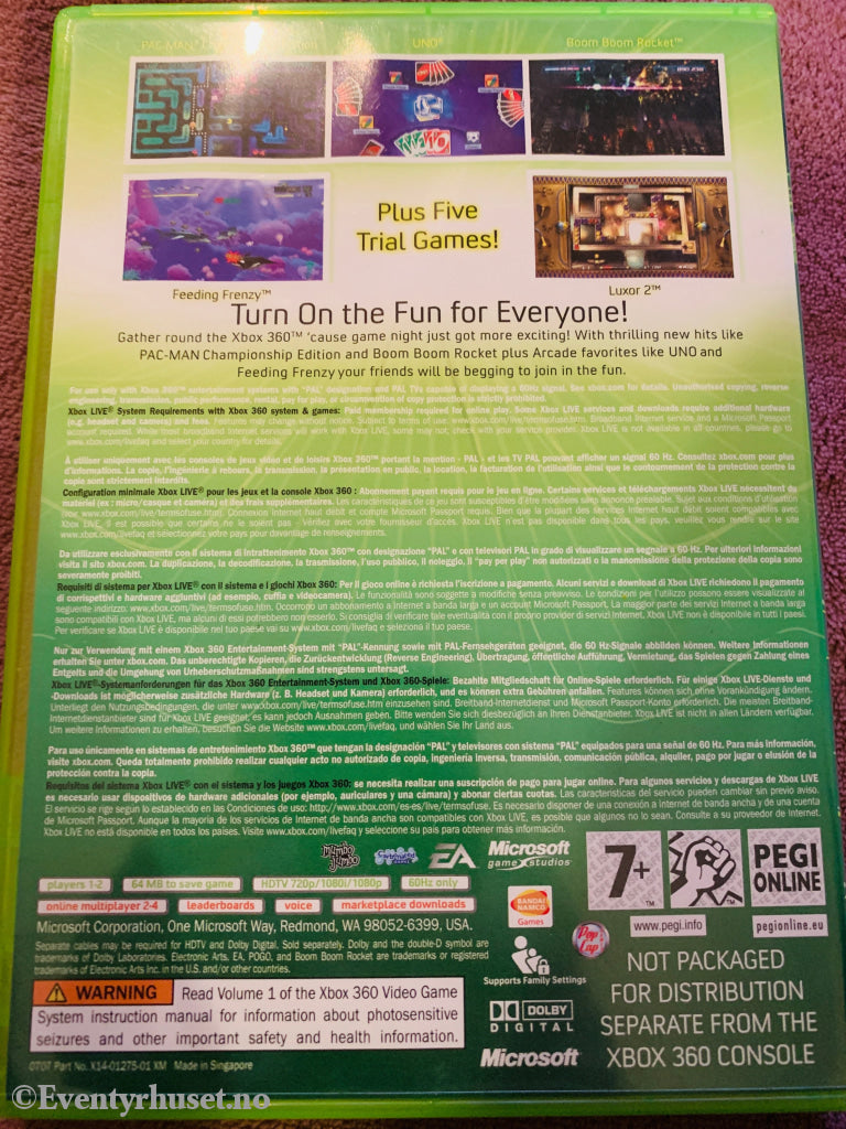 Xbox Live Arcade Compilation Disc, 2004. Xbox-360-spill.