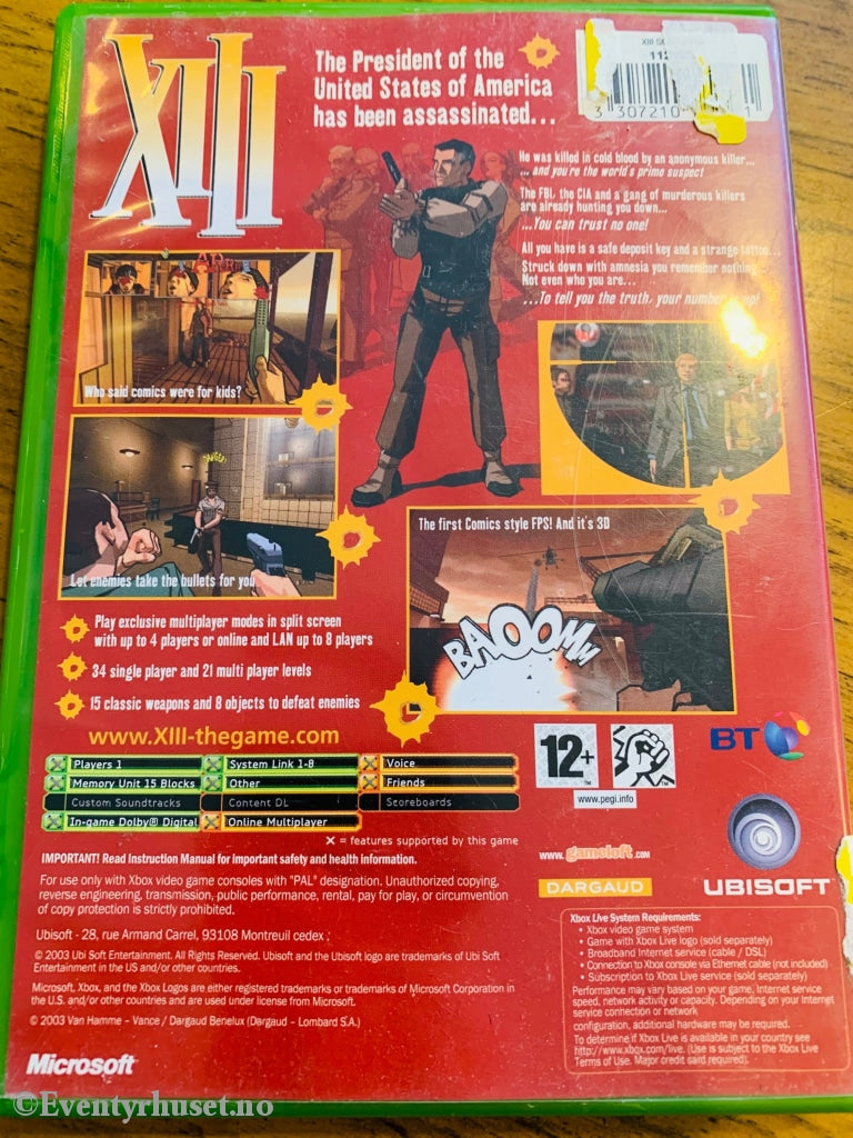 Jeu Vidéo XIII Pour Xbox - Version PAL - Bon état