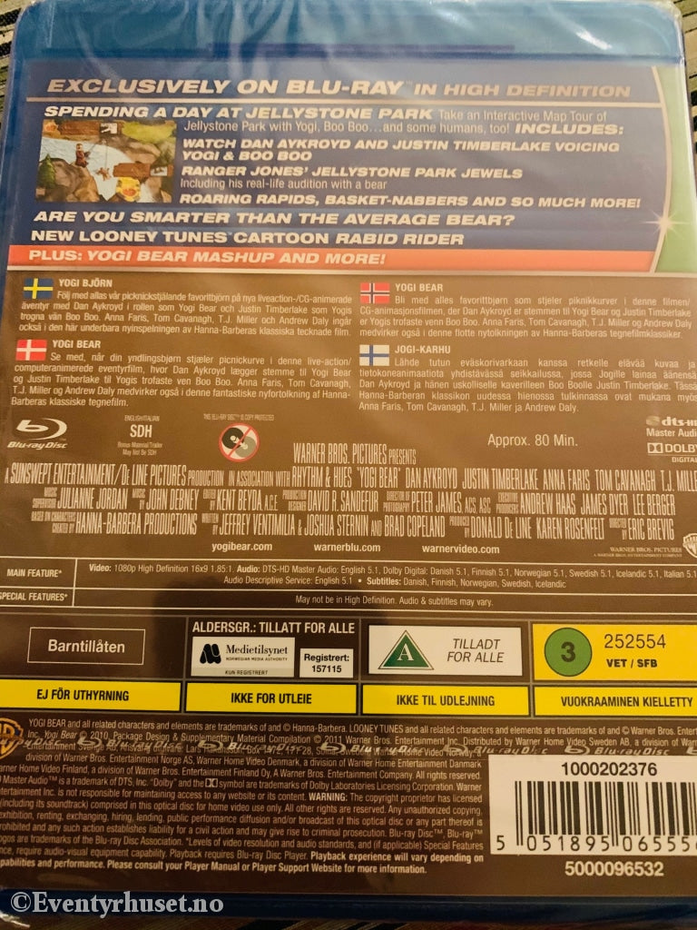 Yogi Bear. Blu-Ray. Ny I Plast! Blu-Ray Disc