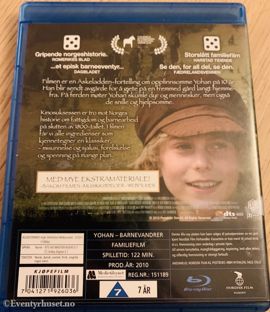 Yohan Barnevandrer. Blu-Ray. Blu-Ray Disc