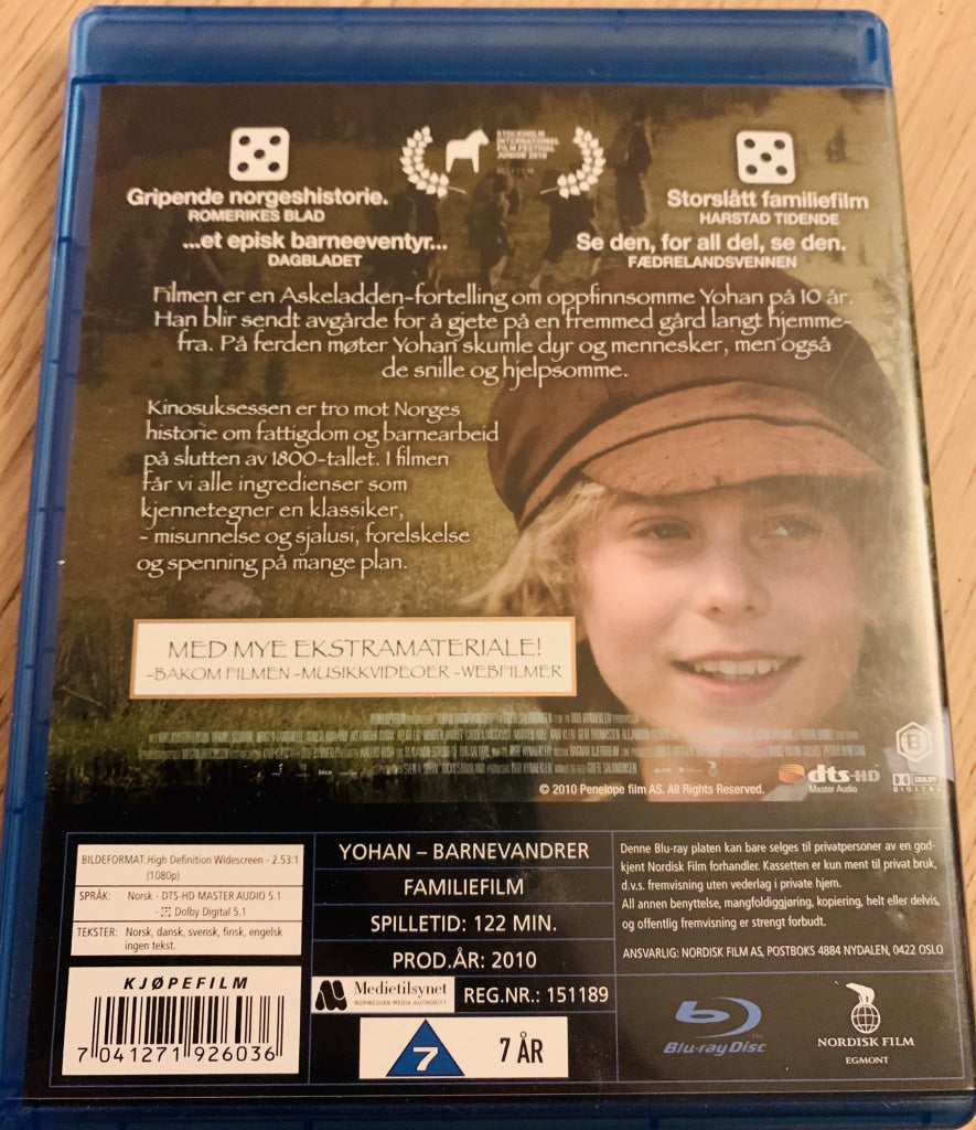 Yohan Barnevandrer. Blu-Ray. Blu-Ray Disc
