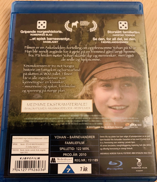 Yohan Barnevandrer. Blu-Ray. Blu-Ray Disc