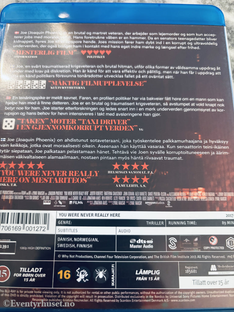 You Were Never Really Here. Blu-ray.