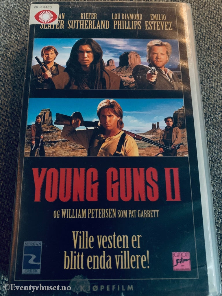 Young Guns 2. 1992. Vhs. Med Vr-Klistremerke! Vhs