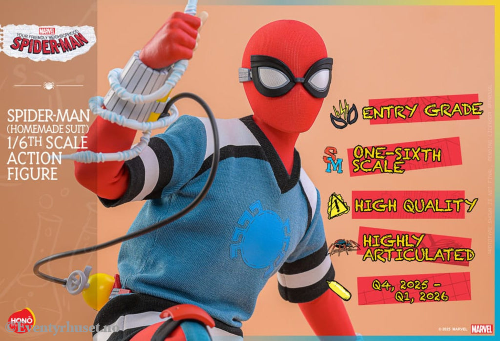 Your Friendly Neighborhood Spider-Man Action Figure 1/6 Spider-Man (Homemade Suit) 29 cm Toys