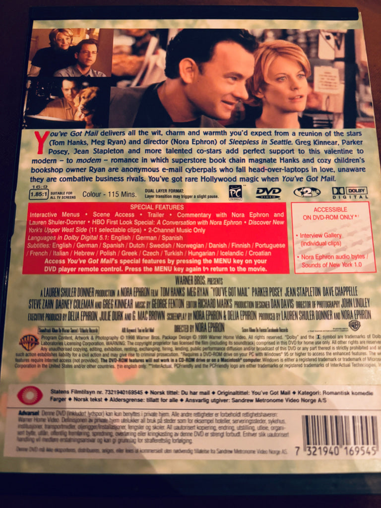 You've Got Mail. DVD snapcase.