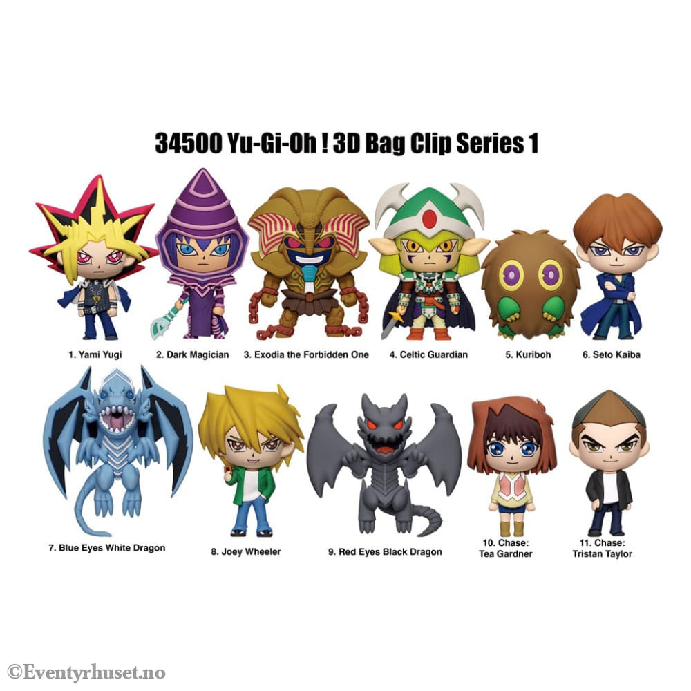 Yu-Gi-Oh 3D PVC Bag Clips Series 1 Display (24) Fashion & Accessories