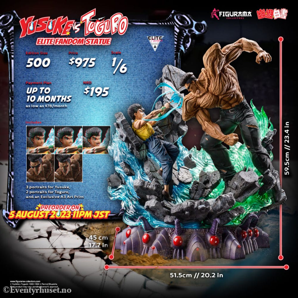 Yu Yu Hakusho Elite Exclusive Statue 1/6 Yusuke vs Toguro 59 cm Manga & Anime