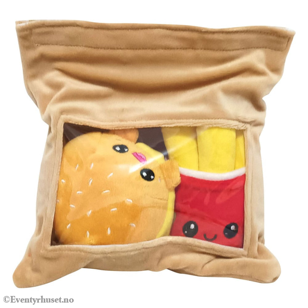 Yummis Together Plush Figures 2 Pack Burger & Fries in Take Away Bag 21 cm Toys