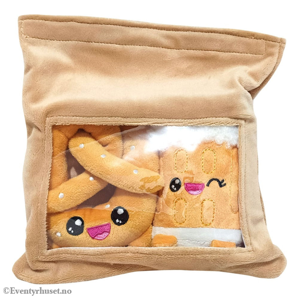 Yummis Together Plush Figures 2 Pack Pretzel & Beer in Take Away Bag 21 cm Toys