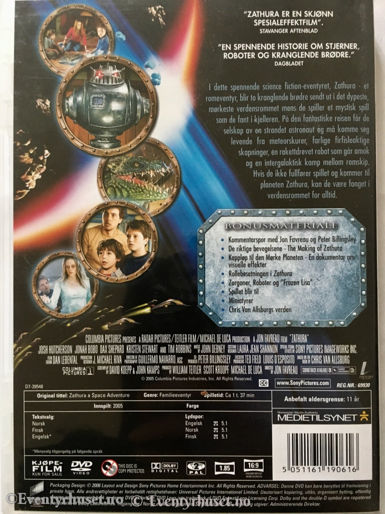 Zathura - Et Romeventyr. Dvd. Dvd