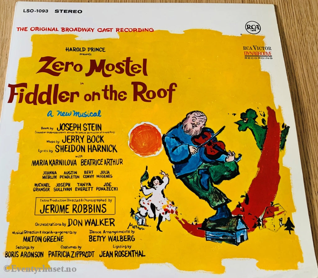 Zero Mostel - Fiddler On The Roof (The Original Broadway Cast Recording). Lp. Lp Plate