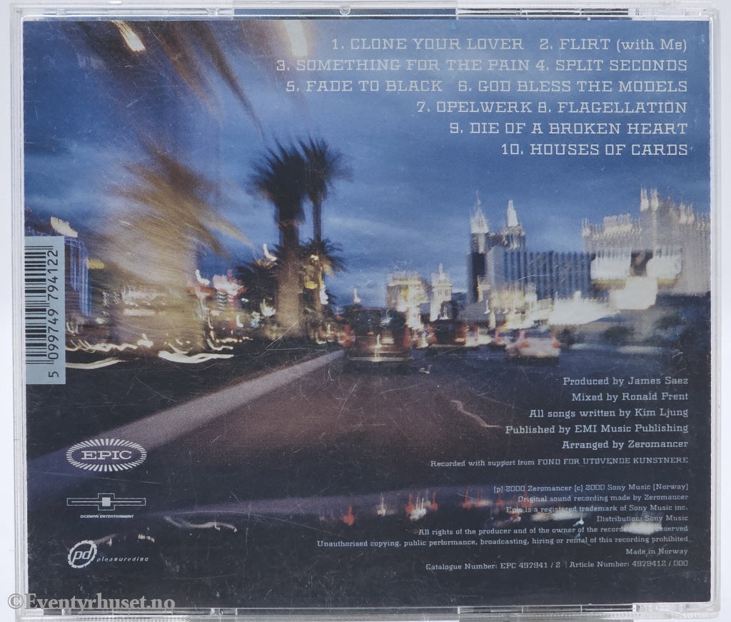 Zeromancer. 2000. Clone Your Lover. CD.