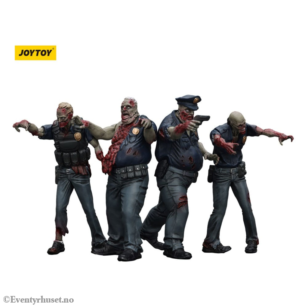Zombie Dark Source Action Figures 4-Pack Police (Male) 8 cm Toys