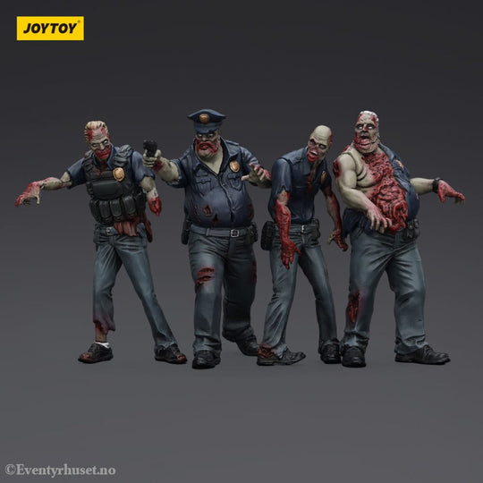 Zombie Dark Source Action Figures 4-Pack Police (Male) 8 cm Toys