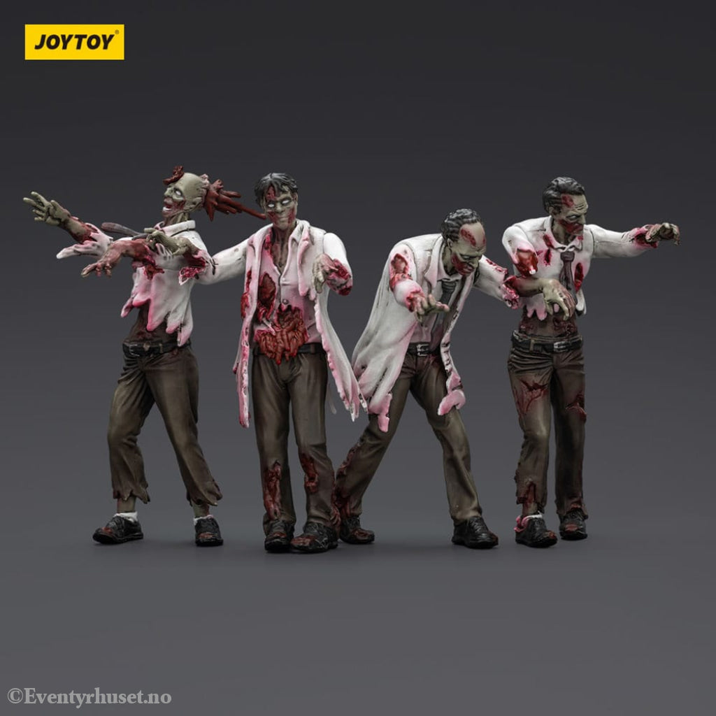 Zombie Dark Source Action Figures 4-Pack Scientists (Male) 8 cm Toys