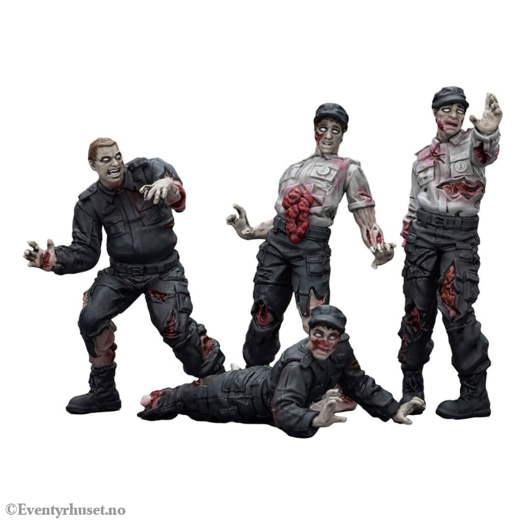 Zombie Dark Source Action Figures 4-Pack Security Guards 8 cm Toys