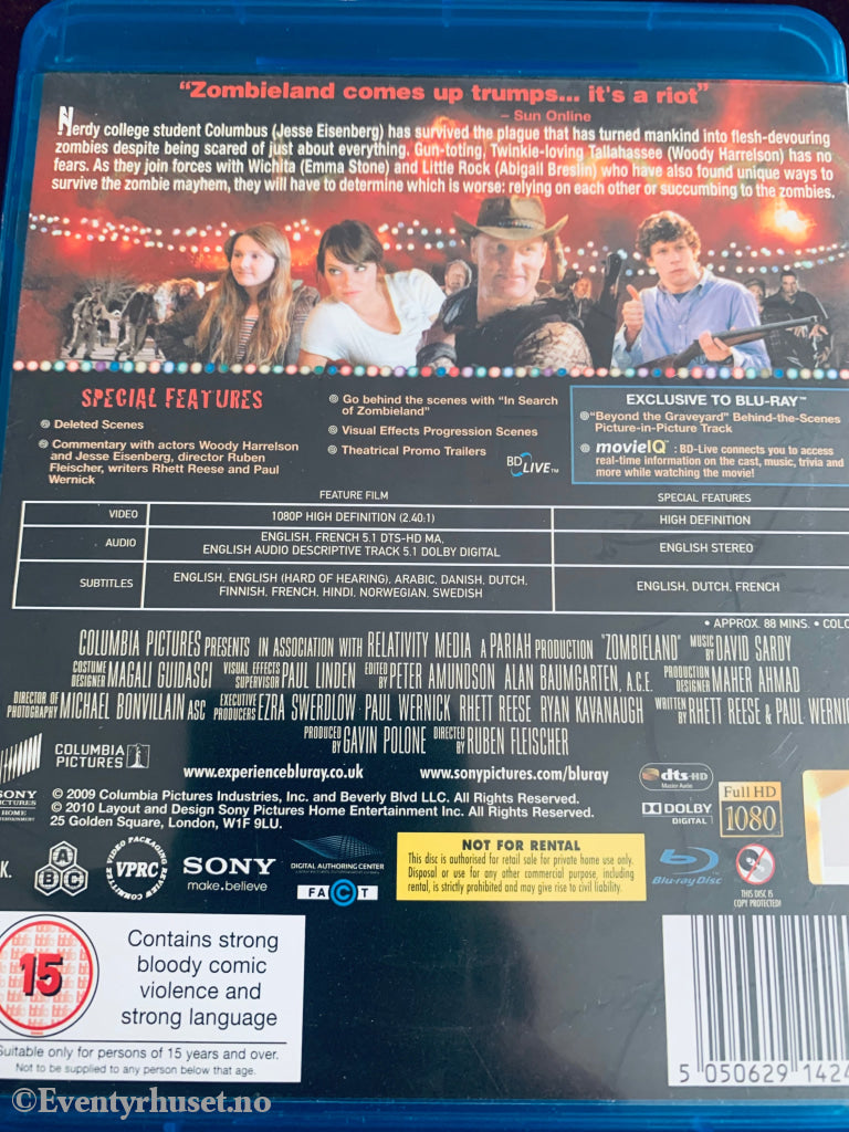 Zombieland. Blu-Ray. Blu-Ray Disc