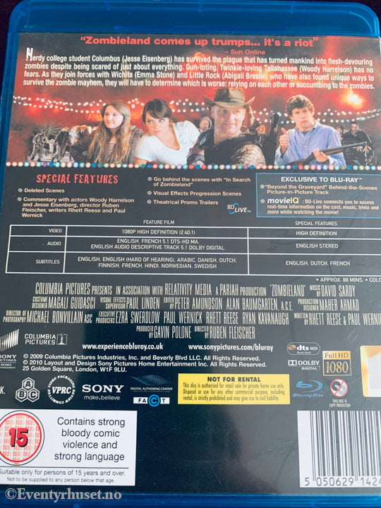 Zombieland. Blu-Ray. Blu-Ray Disc
