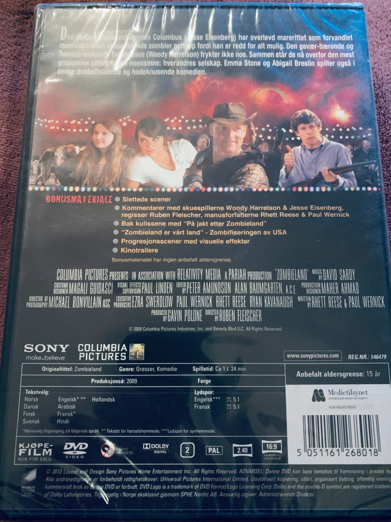 Zombieland. DVD. Ny i plast!