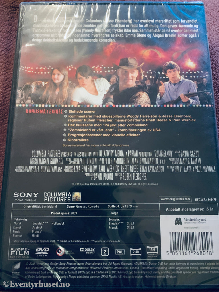 Zombieland. DVD. Ny i plast!