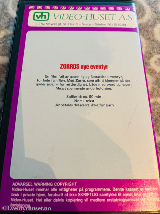 Zorros nye eventyr. Video 2000. V2000