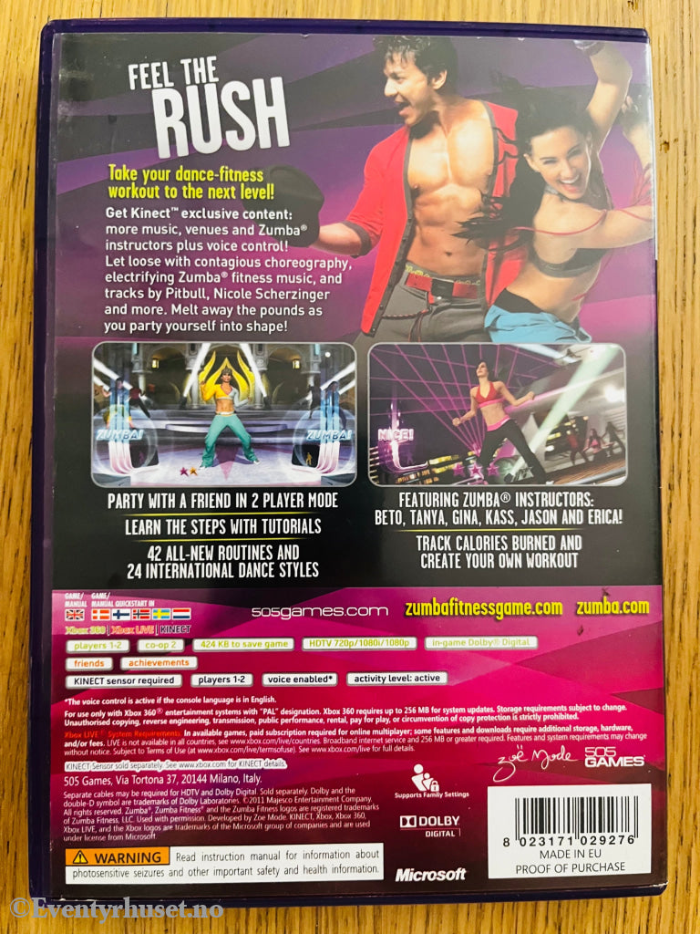 Zumba Fitness Rush. Xbox 360.