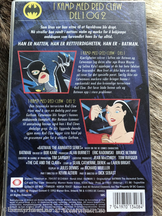 Batman Animated 1. I Kamp Med Red Claw. Del & 2. 1993. Vhs. Vhs