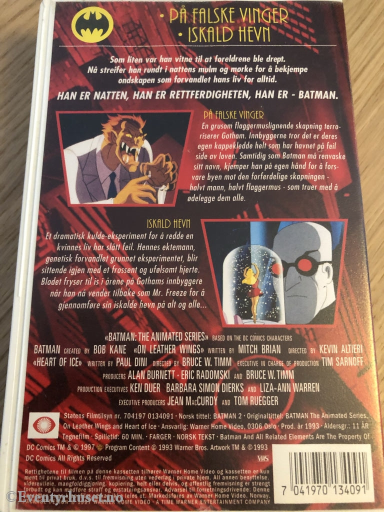 Batman Animated 2. På Falske Vinger / Iskald Hevn. 1997. Vhs. Vhs