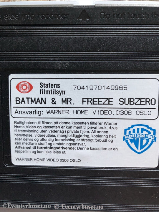 Batman & Mr. Freeze. 1998. Vhs. Vhs