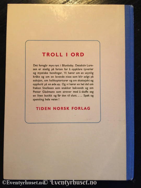 Bess Borch. 1960. Troll I Ord. Førsteutgave. Fortelling