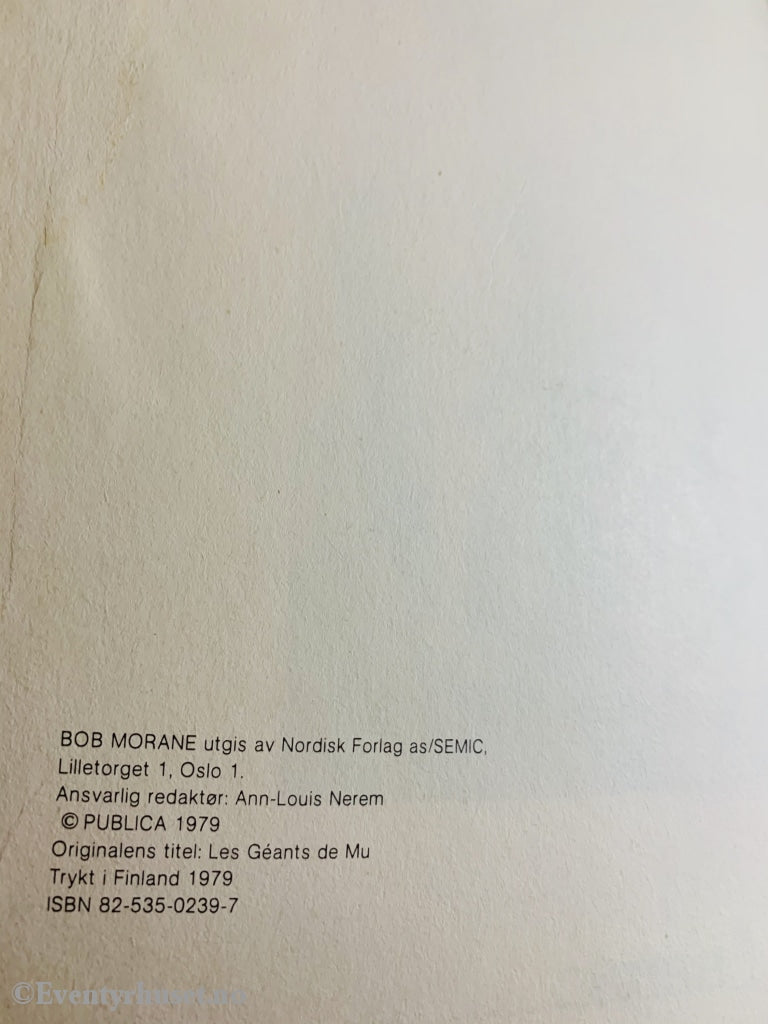 Bob Morane. 1979/01. Tegneseriealbum