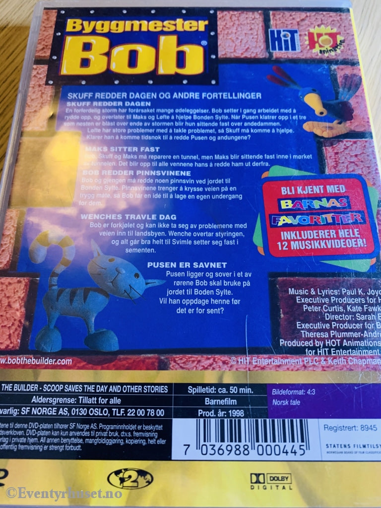 Byggmester Bob. 1998. Skuff Redder Dagen Og Andre Fortellinger. Dvd. Dvd