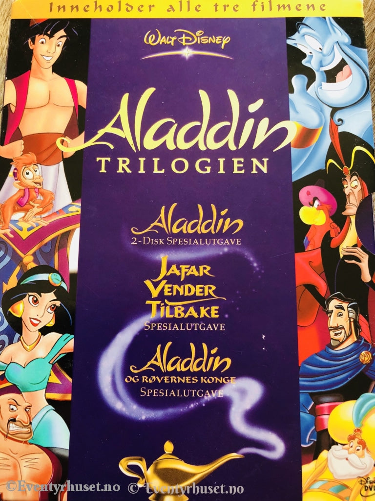 Disney Dvd. Aladdin Triologien. Dvd Samleboks.