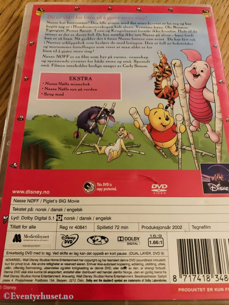 Disney Dvd. Nasse Nøff. 2002. Dvd