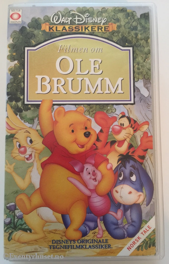 Disney Vhs. 100252. Filmen Om Ole Brumm. Vhs