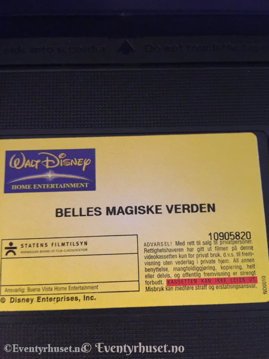 Disney Vhs. 10905820. Belles Magiske Verden. Vhs