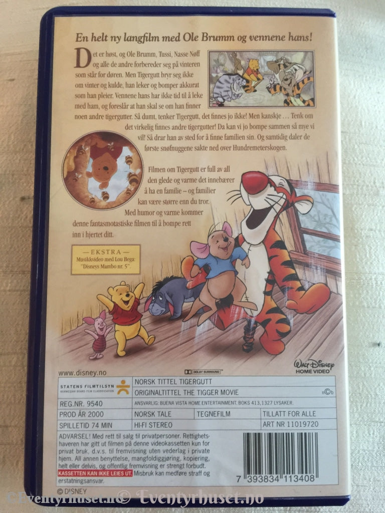 Disney Vhs. 11019720. Tigergutt. Vhs