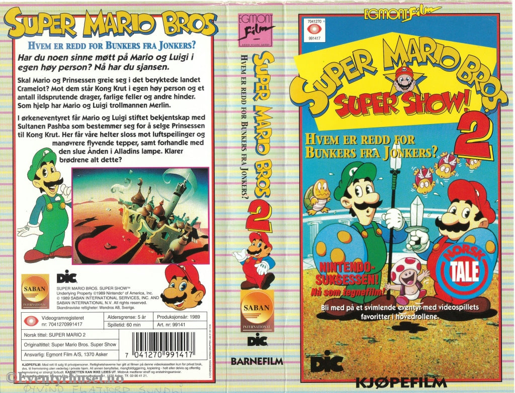 Download / Stream: Super Mario Bros Show! Vol. 2. 1989. Vhs. Norwegian Dubbing. Stream Vhs