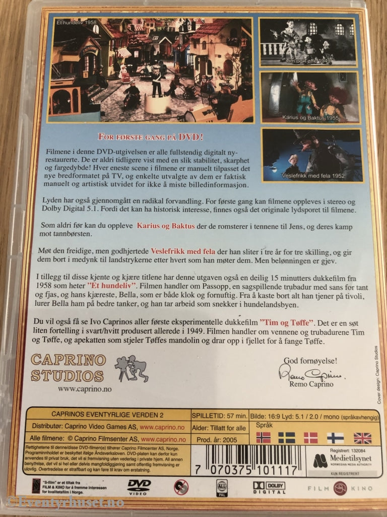 Ivo Caprino. Caprinos Eventyrlige Verden - Karius Og Baktus Mfl. 1 X Dvd. Dvd